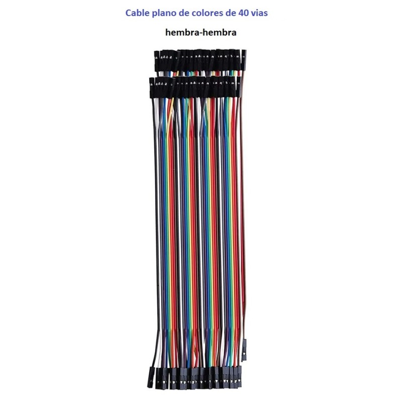 MAZO 40 CABLE PLANO H-H COLORES