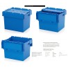 CONTENEDOR PLASTICO CON TAPA 600x400x440