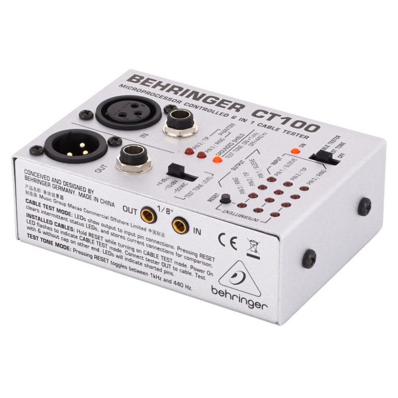 Cable Tester AUDIO BEHRINGER  CT100
