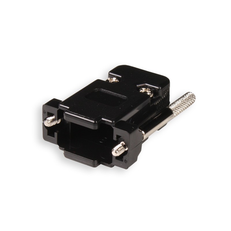 CARCASA DB9 PLASTICO NEGRO TORNILLO LARG