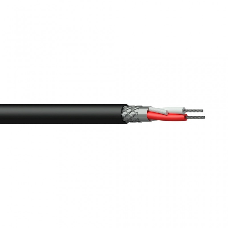 CABLE DMX 2x0,22mm2 APANTALLADO GOMA NEG