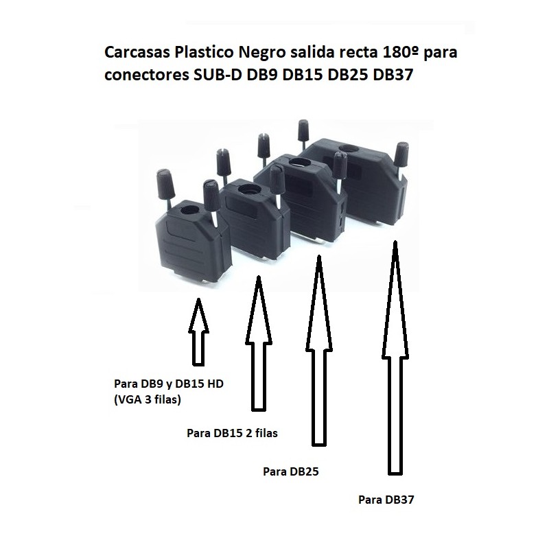 CARCASA DB25 LIBRO PLASTICO NEGRO