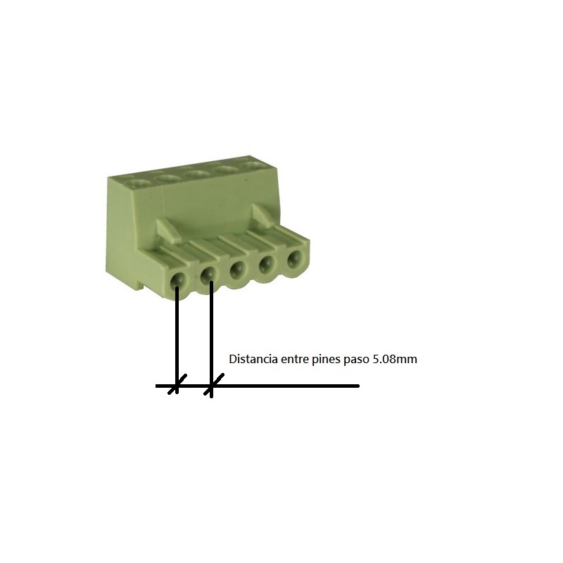 CONECTOR BORNA EUROBLOCK 5 PIN H 5,08mm