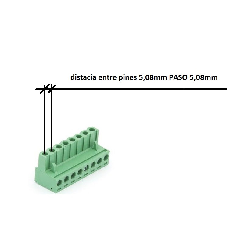 CONECTOR BORNA EUROBLOCK 8 PIN H 5,08mm