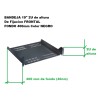 BANDEJA 19" 2U FRONTAL FONDO 400mm NEGRA