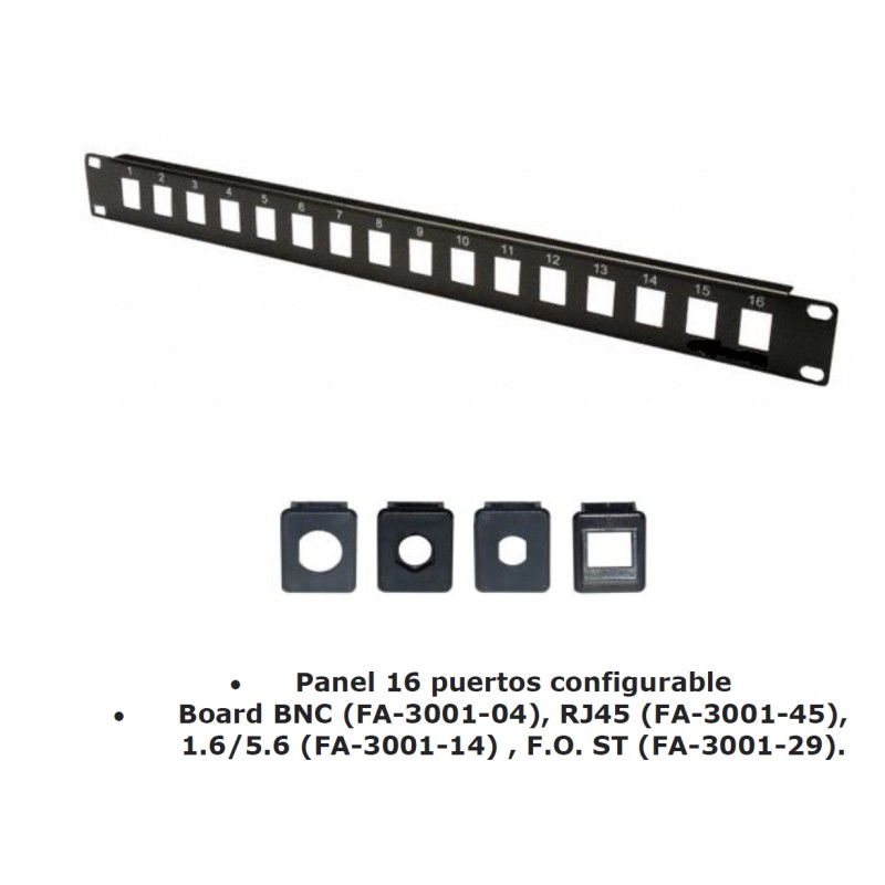 PANEL 19" VACIO PARA 16 TAPETAS