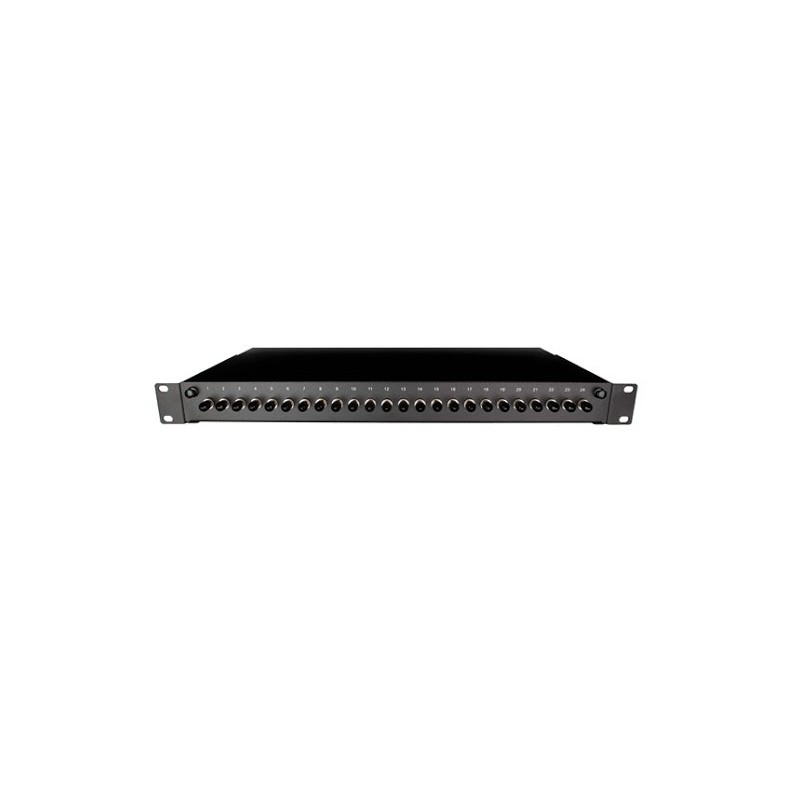 BANDEJA 19" 1U 24xST SIMPLEX NEGRA