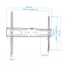 SOPORTE TV DE 60" a 100" NEGRO FIJO 75Kg