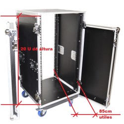 FLYCASE RACK 19" 20U FONDO...