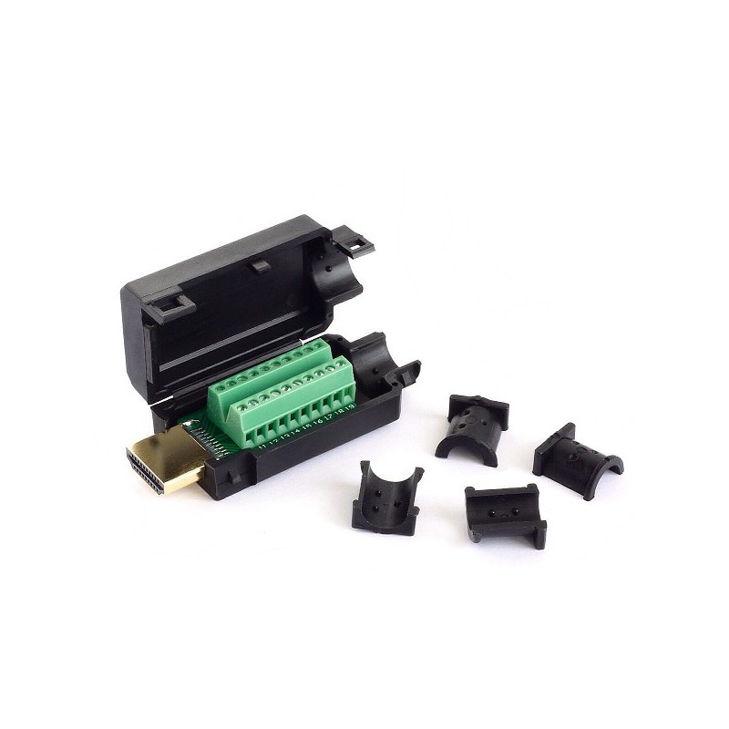 CONECTOR HDMI MACHO A BORNA CON TORNILLO
