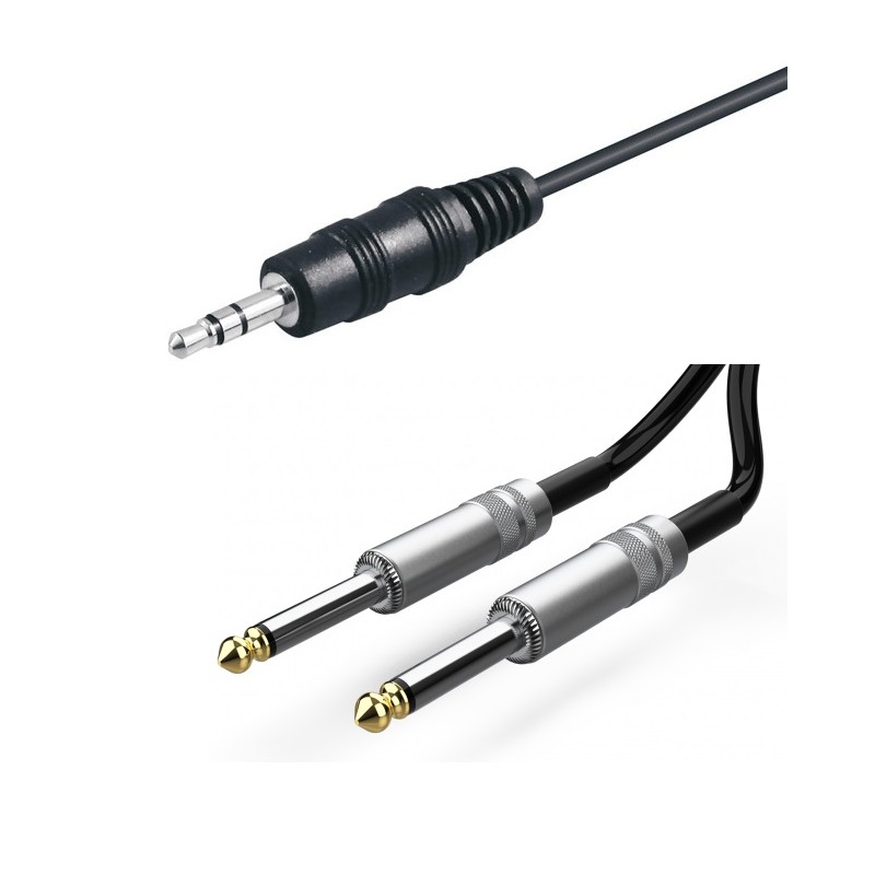 CABLE MINIJACK M ST-2xJACK 6,3 M Mono 3M