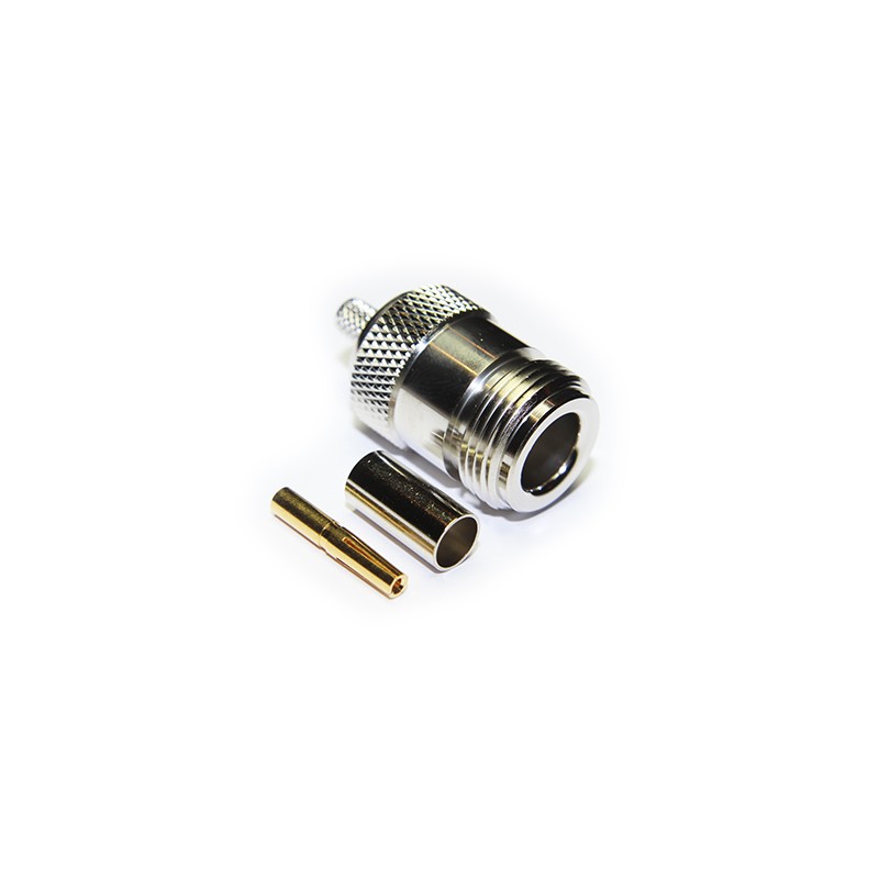 CONECTOR N HEMBRA RG223 RECTO CRIMPAR