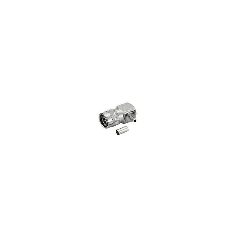 CONECTOR N MACHO RG58 CODO 90º CRIMP