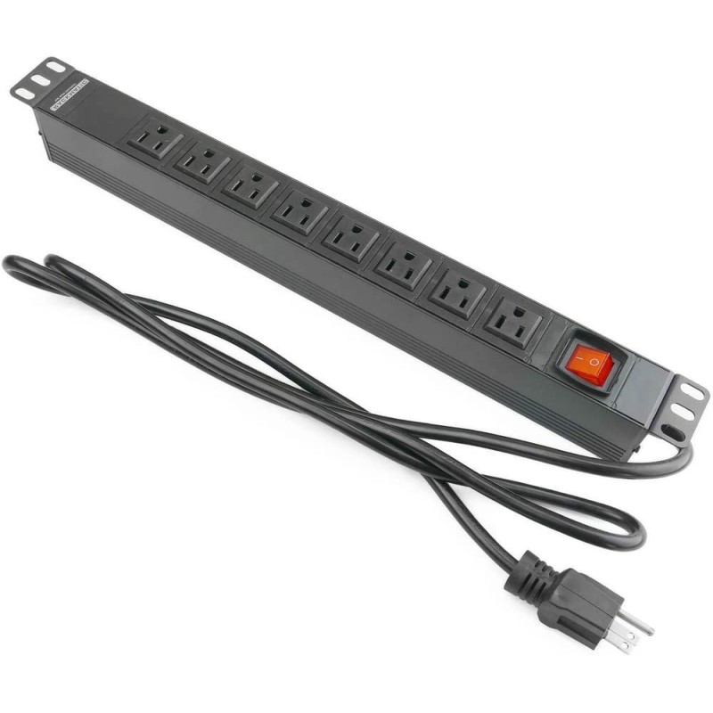 REGLETA 19" 8 TOMAS USA CON INTERRUPTOR