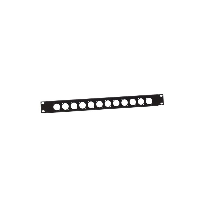 PANEL 19" 1U 12 PUERTOS XLR NEGRO