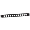 PANEL 19" 1U 12 PUERTOS XLR NEGRO