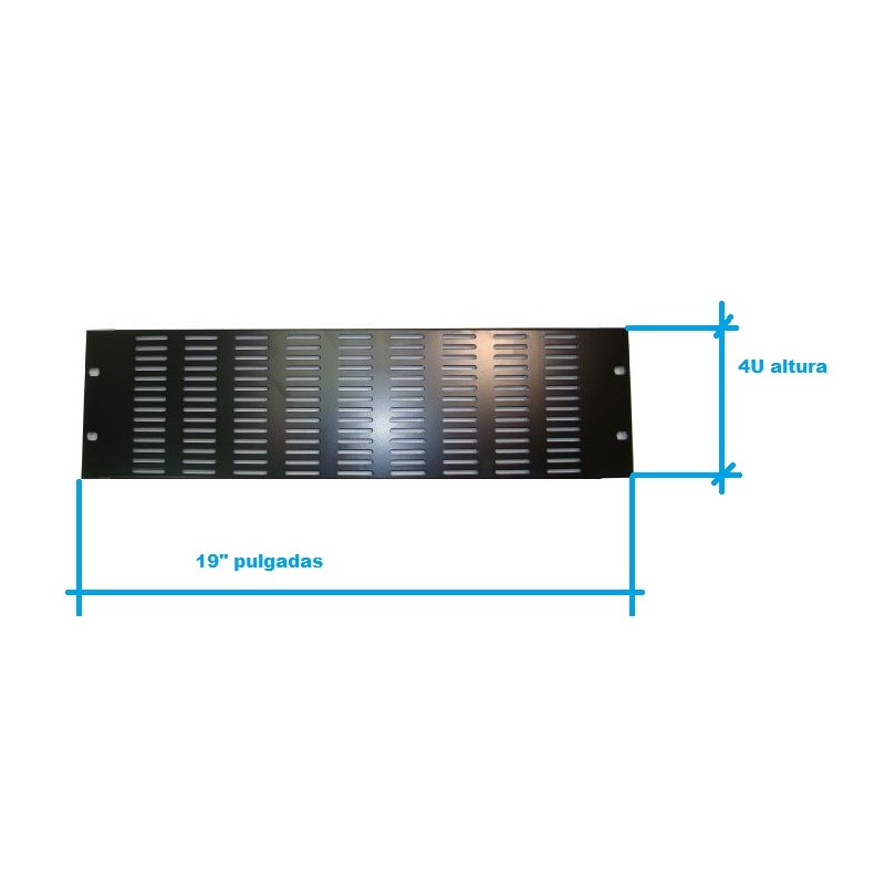 PANEL 19" 4U VENTILADO/PERFORADO NEGRO