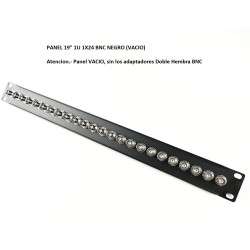 PANEL 19" 1U 1X24 BNC NEGRO...