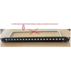 PANEL 19" 1U 1x20 BNC NEGRO...