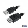 CABLE USB A 2.0 M-H 1,8MTS NEGRO