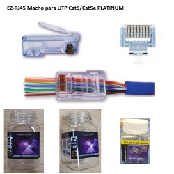 CONECTOR EZ-RJ45 MACHO UTP...