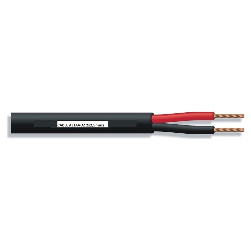 CABLE 2X2,5 ALTAVOZ FR LSZH NEGRO