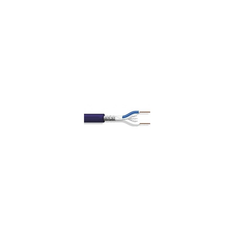 CABLE DMX 2x0,35mm2 APANTALLADO GOMA AZU