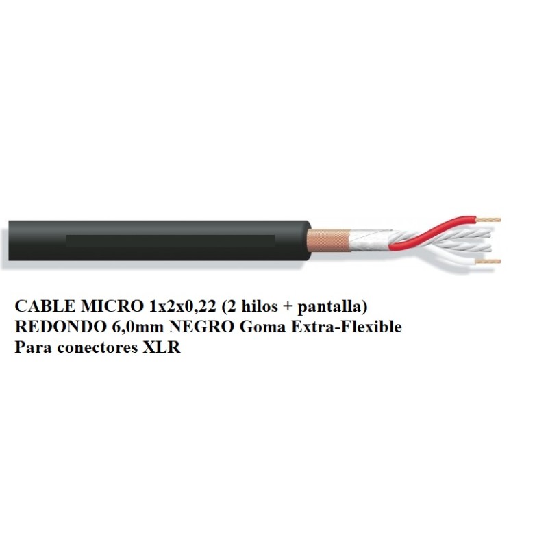 CABLE MICRO 2VIAS+PANT.REDONDO 6,0mm NG