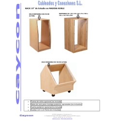 RACK 19" 14U MADERA ROBLE