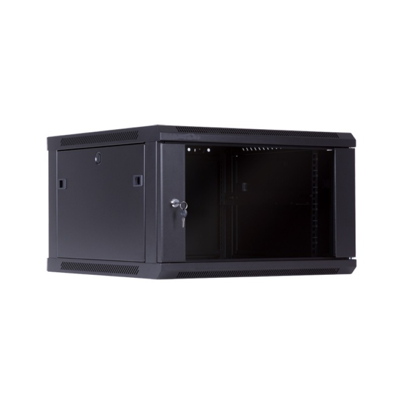 RACK MURAL 19" 6U NEGRO FONDO 600mm