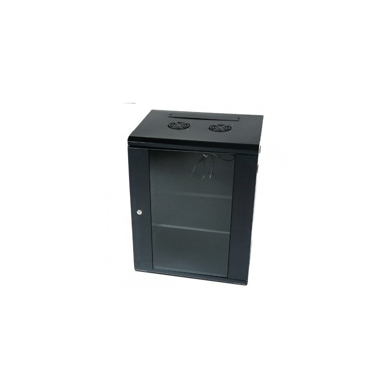 RACK MURAL 19" 18U 600x600 PUERTA CRISTA