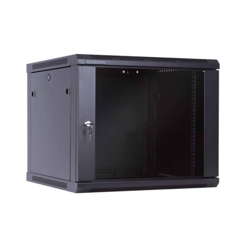 RACK MURAL 19" 9U 600x600 PUERTA CRISTAL