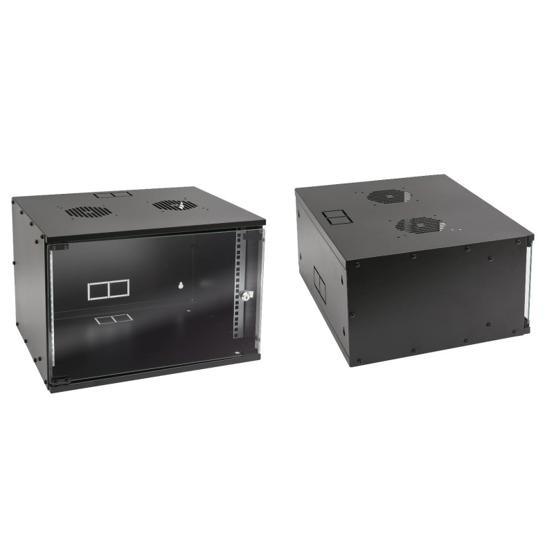 RACK MURAL 19" 7U NEGRO FONDO 400mm