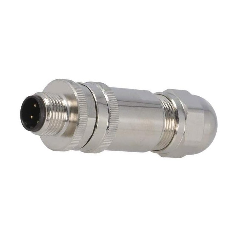CONECTOR M12 ETHERNET MACHO 4P TE Connec