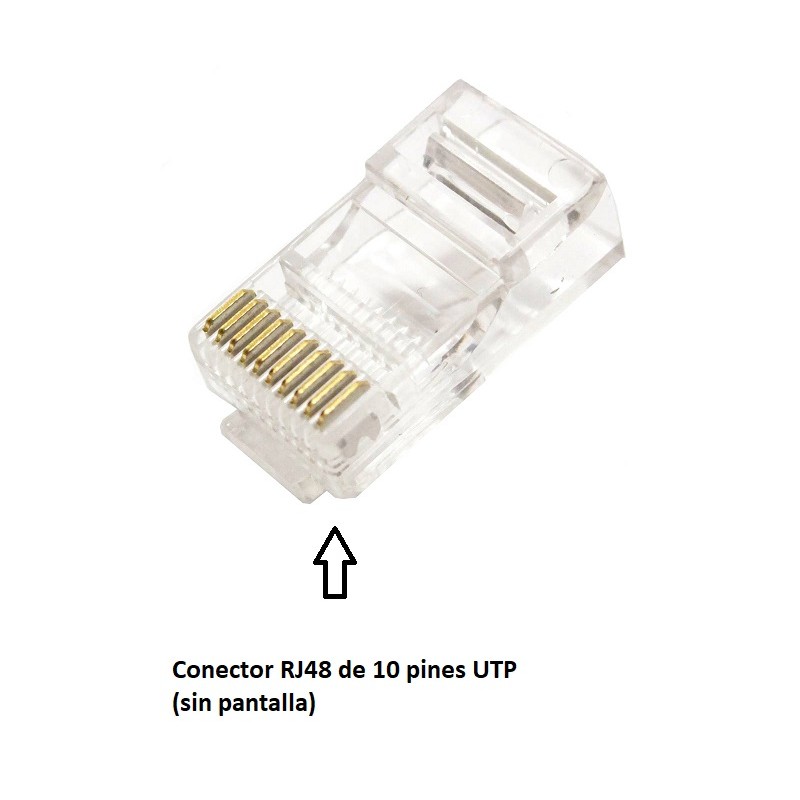 CONECTOR RJ48 10 VIAS UTP MACHO