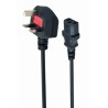 CABLE ALIMENTACION UK-C13 H 1,8M NEGRO