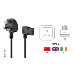 CABLE ALIMENTACION UK-C13 H...