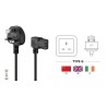 CABLE ALIMENTACION UK-C13 H Cod 2M NEGRO
