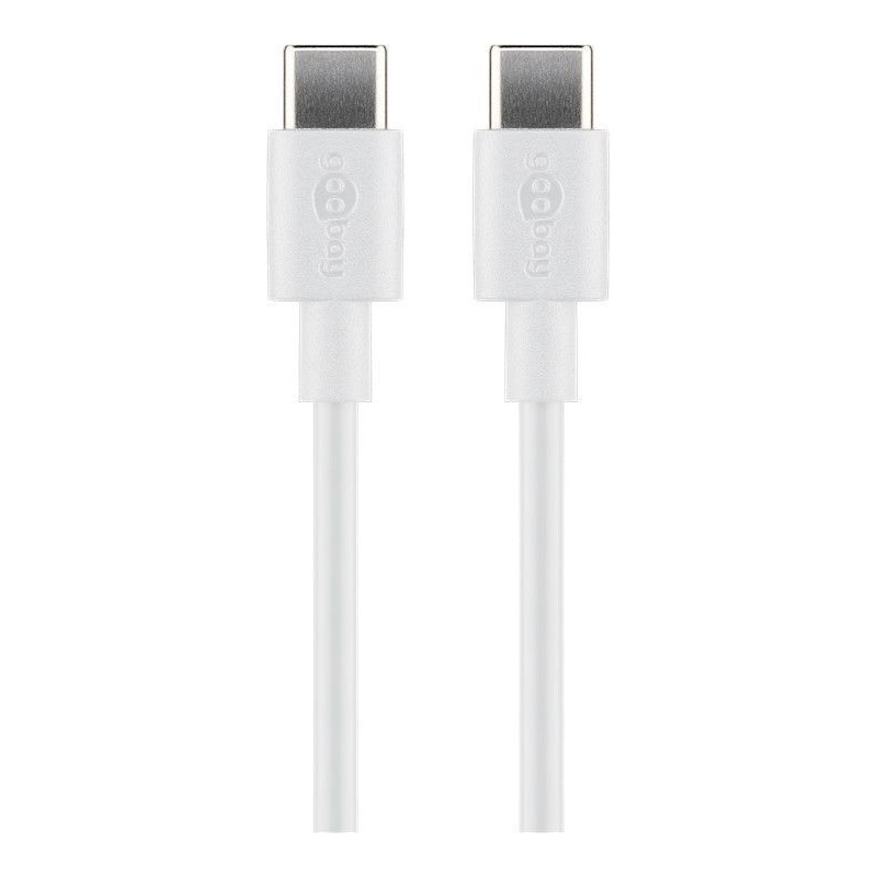 CABLE USB C M-M 2M BLANCO 3A 15W