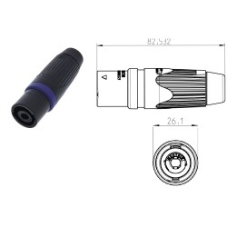 SPEAKON MACHO AEREO 4 POLOS...