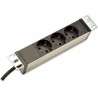 REGLETA 10" 1U 3 SCHUKOS SIN INTERRUPTOR