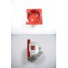 SCHUKO DE 45x45 CON PROTECCION ROJO