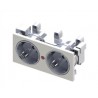 SCHUKO DOBLE CON PILOTO+PROTECCION BLANC