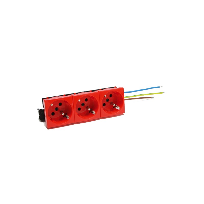 SCHUKO TRIPLE PERFIL PLUS ROJO