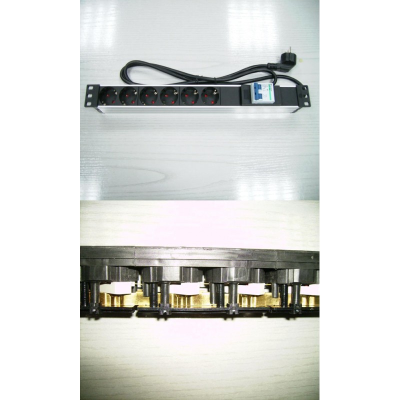 REGLETA 19" 6 TOMAS SCHUKO+ MAGNETOTERM