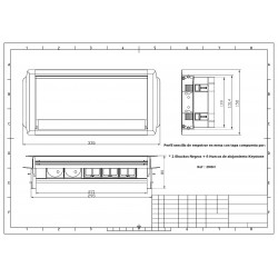 PERFIL PLUS EMPOTRAR MESA C/TAPA 2SK+6KE