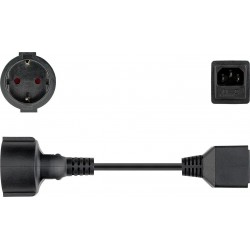 CABLE ALIMENTACION SCHUKO H-C14 M 20cm