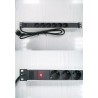 REGLETA 19" 6 TOMAS SCHUKO SIN/INT+LEDIN
