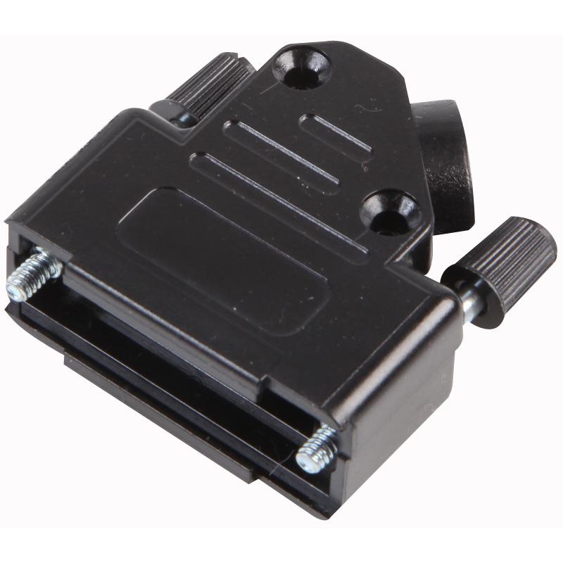 CARCASA DB15 PLASTICO CODO 45º NEGRO