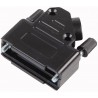 CARCASA DB15 PLASTICO CODO 45º NEGRO